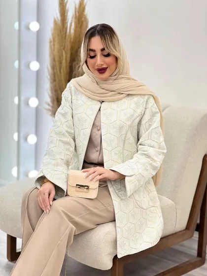 مانتو ژاکارد آستین لاله