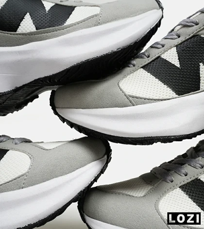 کفش کتانی مردانه سفید طوسی مشکی NEW BALANCE 547