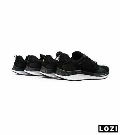 کفش کتانی طبی زنانه و مردانه مشکی سفید SKECHERS archfit v02