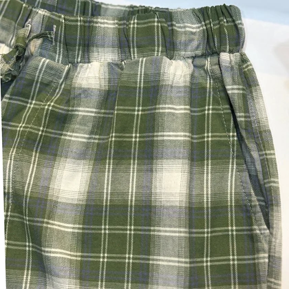 شلوارک چهار خانه نخی مردانه/سایزL