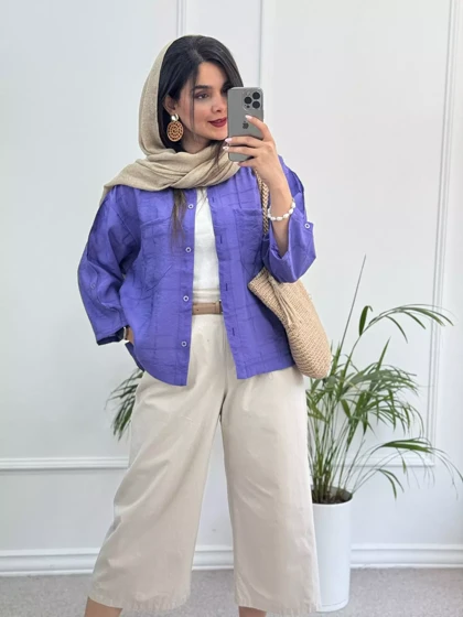 مانتو شومیزی باکسی سما