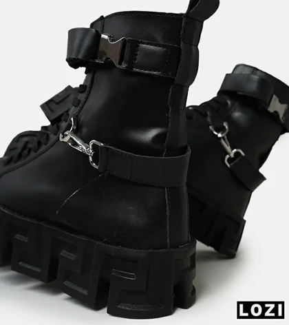 بوت مردانه مشکی VERSACE