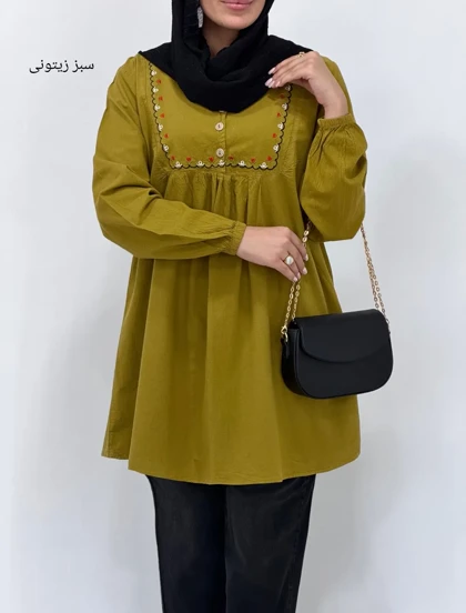 مانتو لینن گلدوزی گیسو 1(ایراد دار)