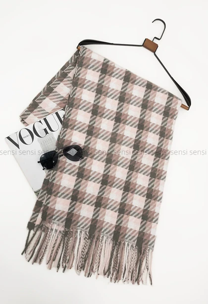 شال 4خونه پیچازی پشمی کد1004701