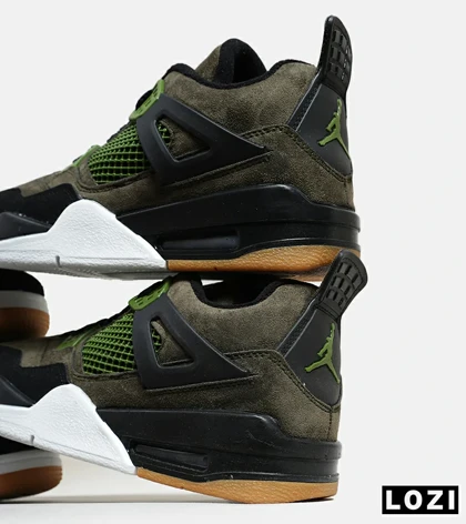 کتانی ساق‌دار بزرگ پا سبز مشکی Nike air jordan 4