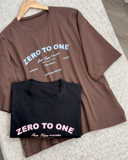 تیشرت باکسی zero to one کد 29374