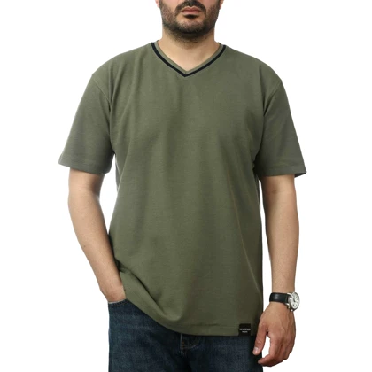 تیشرت آستین کوتاه یقه هفت مردانه کاکتوس مدل 2612541