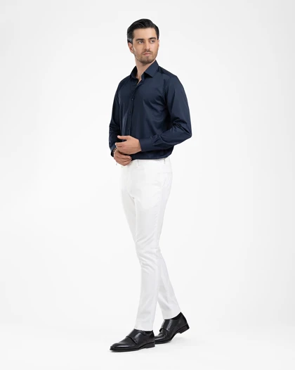 ام کی کالکشن پیراهن آستین بلند mk-22909-navy-blue