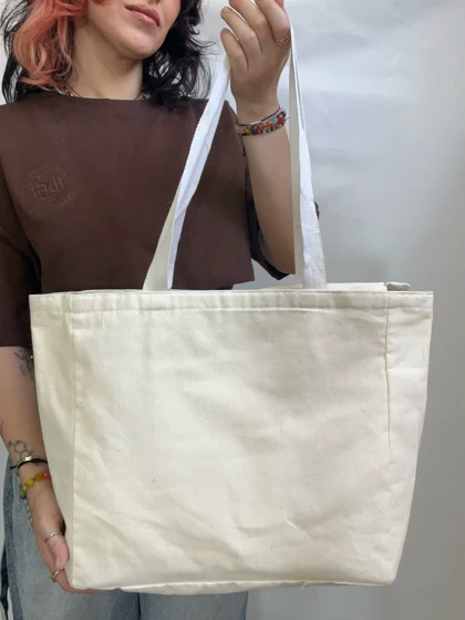 ساک پارچه ای دولایه زیپ‌دار