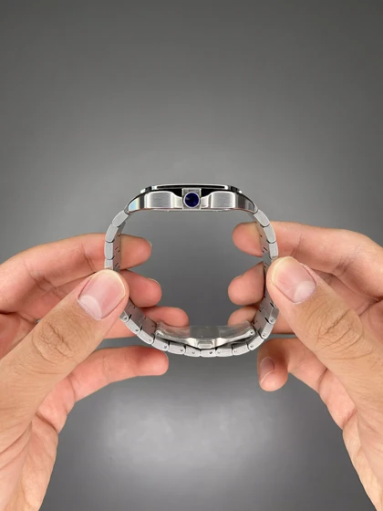 ساعت مچی کارتیه د سانتوس سیلور صفحه سفید Cartier De Santos