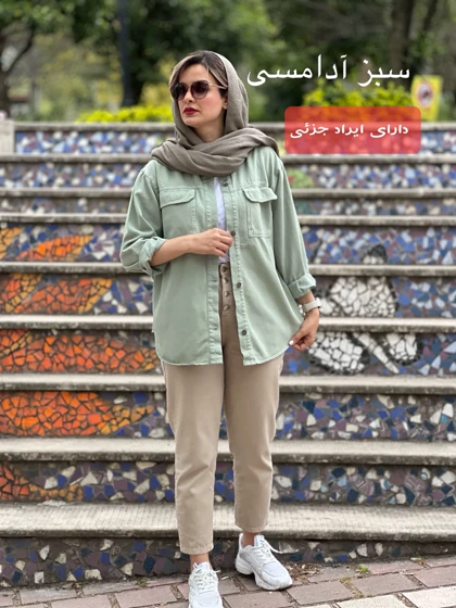 مانتو کتان لاولی ( دارای ایراد جزئی )