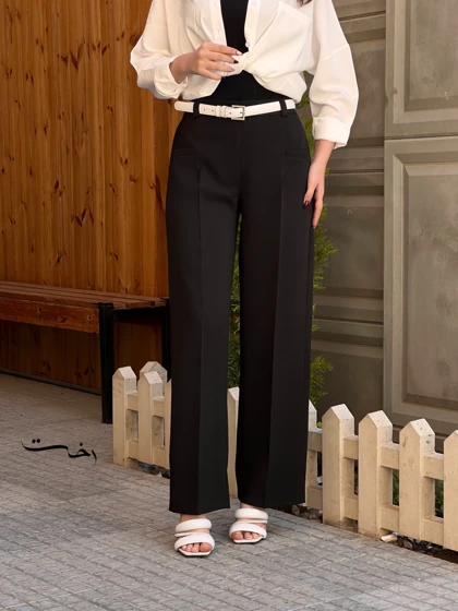 شلوار بگ پارچه ای گاباردین