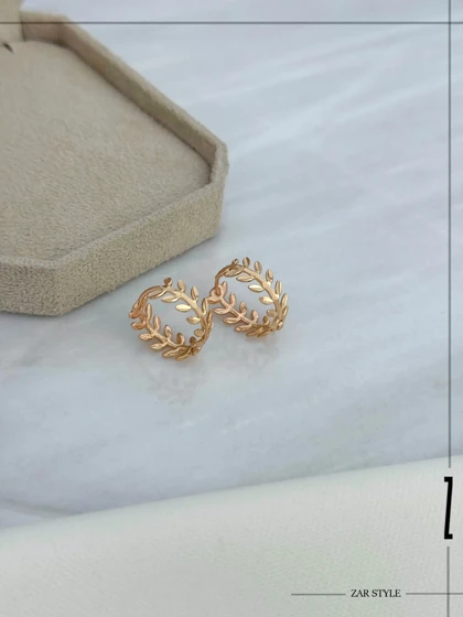 گوشواره زنانه حلقه‌ای گندم