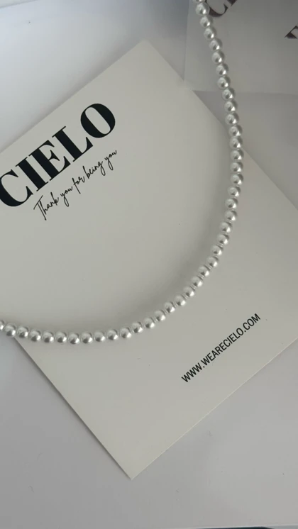 گردنبند ظریف مرواریدی