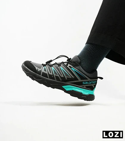 کفش کتانی بزرگ پا مشکی آبی دریایی سالومون Salomon X ULTRA