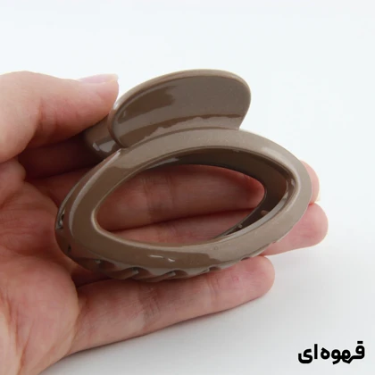 کلیپس دخترانه مدل بیضی ساده دو رنگ کوچک