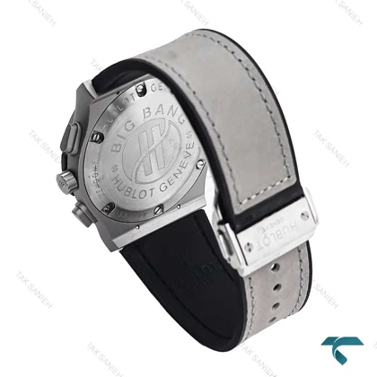 ساعت هابلوت مردانه کرنوگراف طوسی صفحه سفید Hublot-6793-G