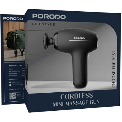 ماساژور تفنگی شارژی پورودو Porodo مدل PDLFSTMG01BK