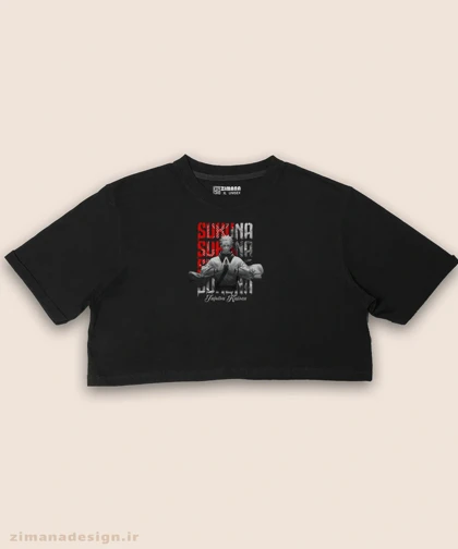 کراپ زنانه طرح جوجوتسو کایزن شخصیت سوکونا کد 898