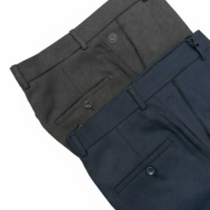 شلوار پارچه‌ای مردانه _ پارچه اطلس طرح خاویاری قواره کلاسیک