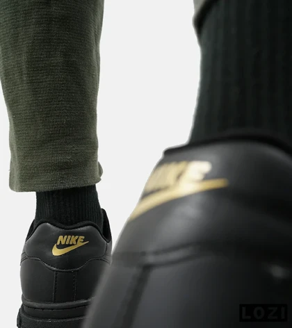 کفش کتانی مردانه و زنانه مشکی کرم نایک NIKE AIR FORCE مدل 2140