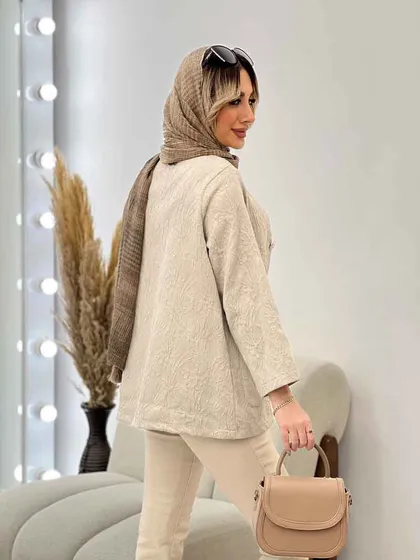 کت ژاکارد سر جیب دکمه