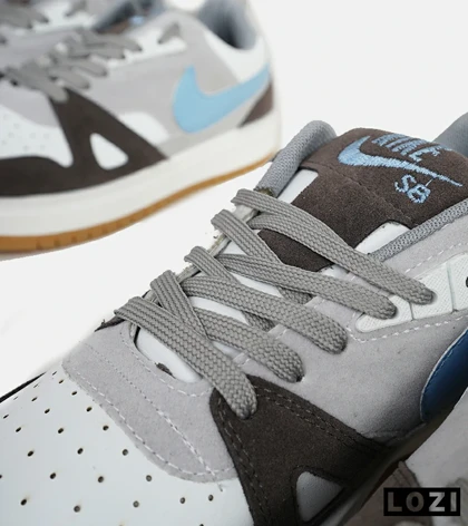 کفش کتانی مردانه طوسی سفید آبی نایک NIKE SB مدل 5724