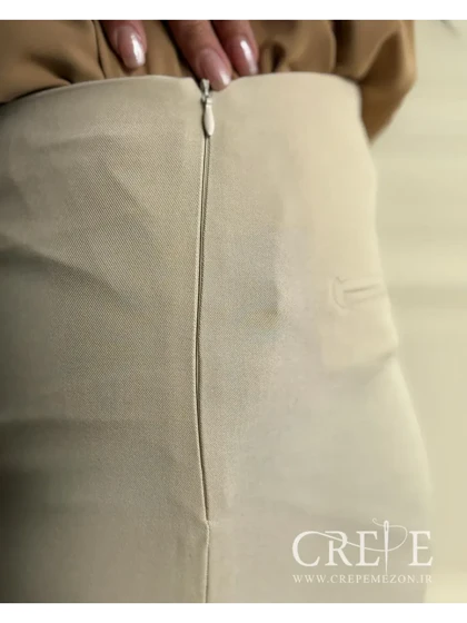 شلوار لینن بزیاق دمپا چاک‌دار قد 106