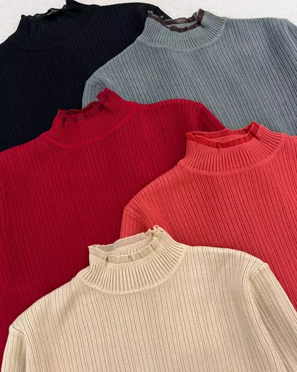 پلیور بافت یقه ایستاده نوین کد 5514