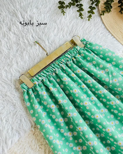 دامن پفکی گل‌دار کد محصول 1070