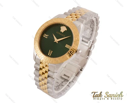 ساعت مچی ورساچه زنانه طلایی نقره ای صفحه سبز Versace-3945-L