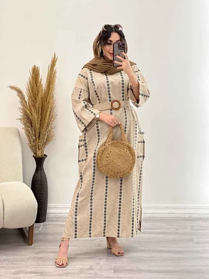 پیراهن جلو بسته دو جیب پیله