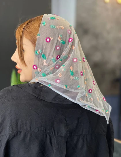 مینی اسکارف گلدوزی کد : M31