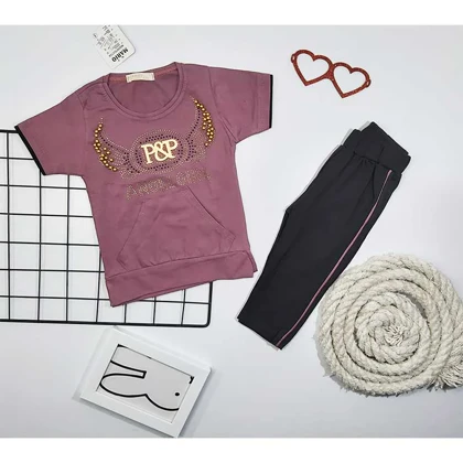 ست تیشرت ساپورت دخترانه P&P
