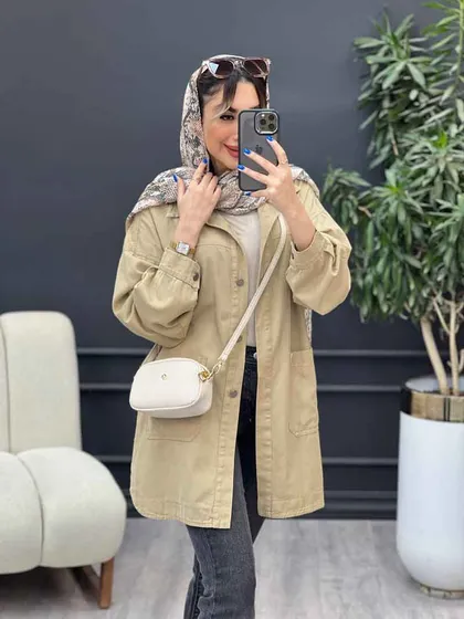 مانتو دو جیب برش‌دار سرو