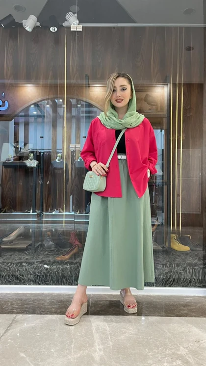 شومیز مانتویی هلن کد 86432