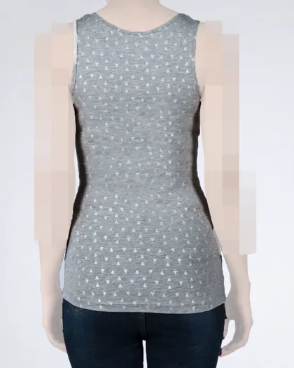 تاپ زنانه طرح دار ملانژ