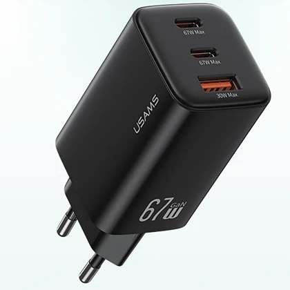 شارژر دیواری 67 وات یوسامز USAMS مدل CC265 سه پورت