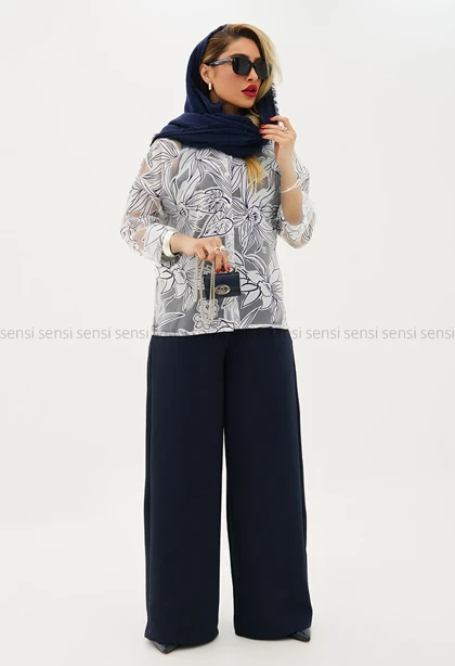 شومیز شیشه ای طرح برگ کد1005549