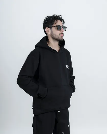 هودی مدل BR LOGO مشکی برند بورن ریچ bornrich