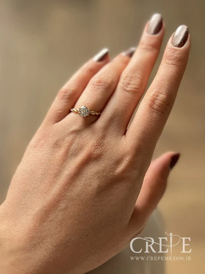 انگشتر ژوپینگ سولیتر طلایی