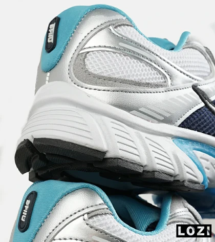 کفش کتانی مردانه و زنانه سفید نقره ای سرمه ای نایک NIKE v5 RNR مدل 7331