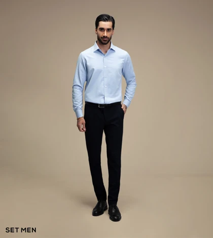 پیراهن مردانه آستین بلند طرح جناغی