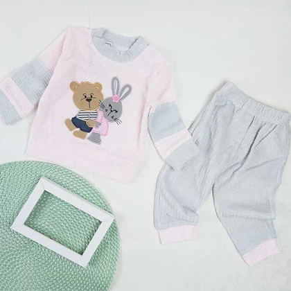 بلوز و شلوار نوزادی خرس و خرگوش