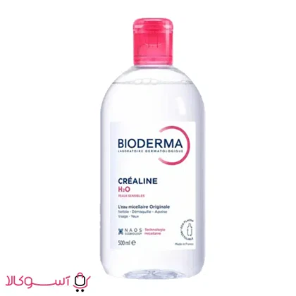 محلول پاک کننده آرایش میسلار بایودرما مدل créaline حجم 500 میل
