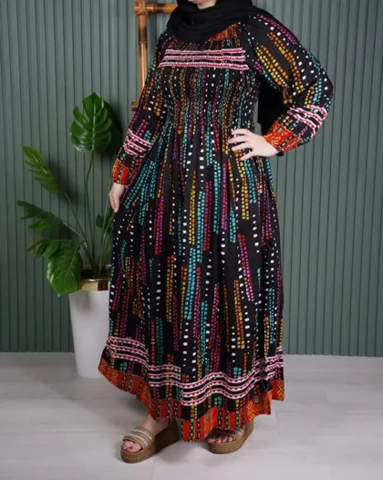 پیراهن بلند سینه کش قواره بزرگ# 7299