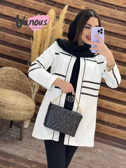 مانتو کتی چرم دوزی