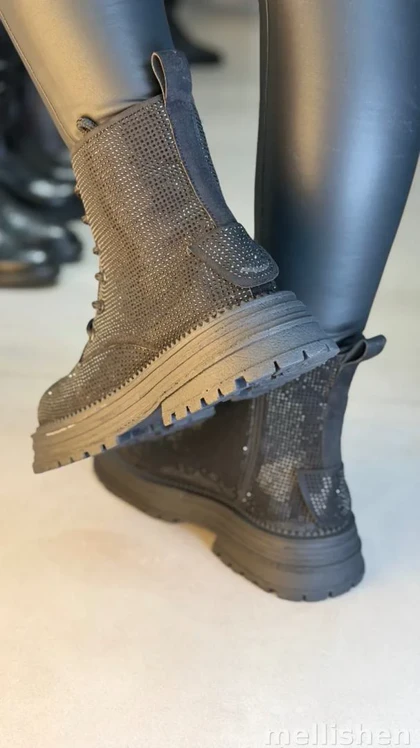 6412 - نیم بوت تمام نگین6412