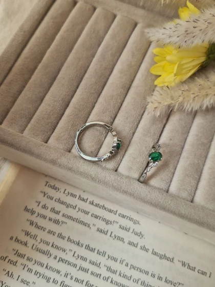 انگشتر جواهری فری سایز موج بیضی