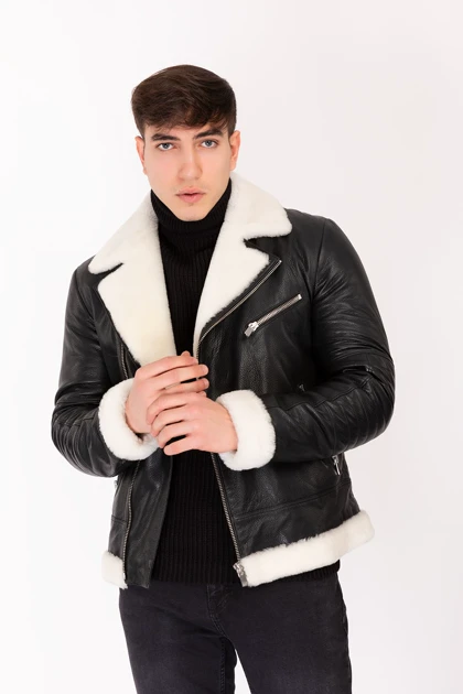 کت و کاپشن مردانه new-venture-gian-ferre-solid-leather